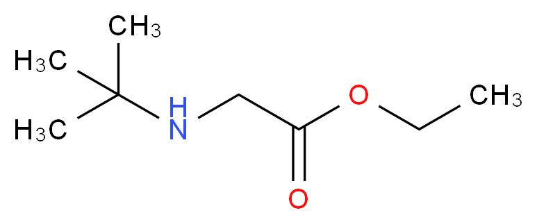 ethyl 2-(tert-butylamino)acetate_分子结构_CAS_)