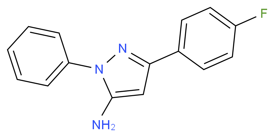 3-(4-Fluorophenyl)-1-phenyl-1H-pyrazol-5-amine_分子结构_CAS_)