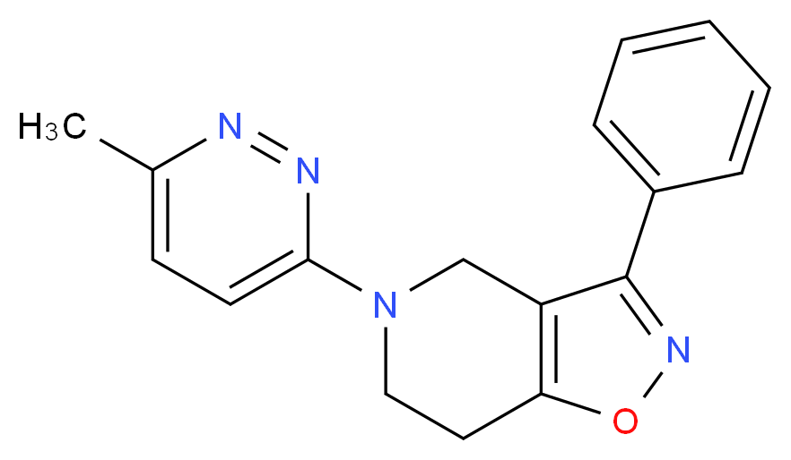 5-(6-methylpyridazin-3-yl)-3-phenyl-4,5,6,7-tetrahydroisoxazolo[4,5-c]pyridine_分子结构_CAS_)