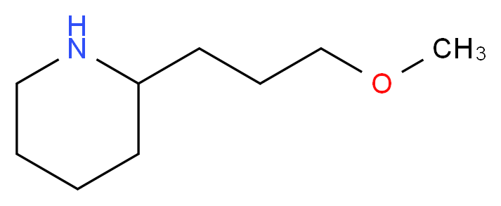 2-(3-methoxypropyl)piperidine_分子结构_CAS_915922-77-9