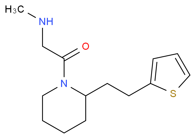 N-methyl-2-oxo-2-{2-[2-(2-thienyl)ethyl]piperidin-1-yl}ethanamine_分子结构_CAS_)
