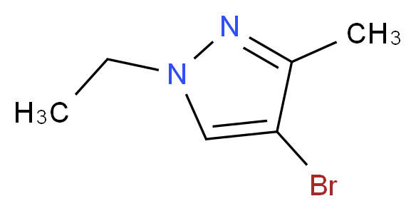 4-Bromo-1-ethyl-3-methyl-1H-pyrazole_分子结构_CAS_519018-28-1)