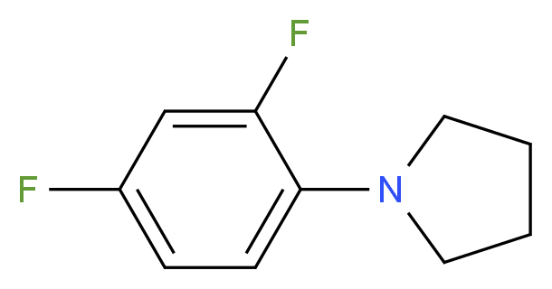 1-(2,4-difluorophenyl)pyrrolidine_分子结构_CAS_1334499-91-0