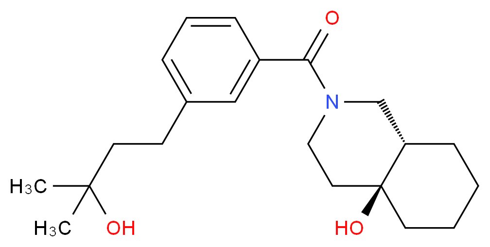(4aS*,8aS*)-2-[3-(3-hydroxy-3-methylbutyl)benzoyl]octahydro-4a(2H)-isoquinolinol_分子结构_CAS_)
