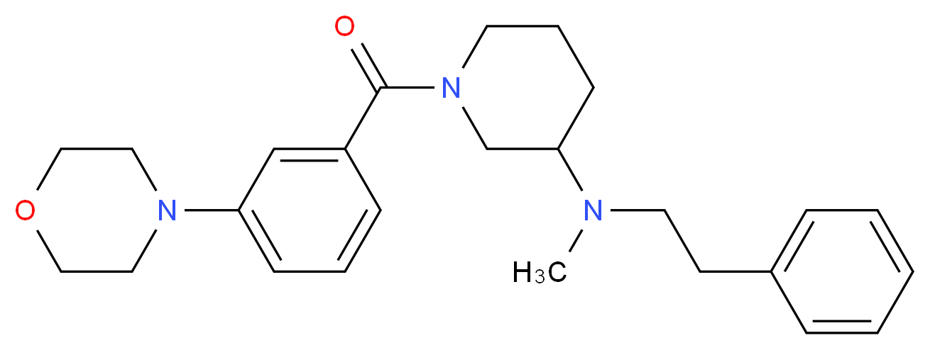 N-methyl-1-[3-(4-morpholinyl)benzoyl]-N-(2-phenylethyl)-3-piperidinamine_分子结构_CAS_)