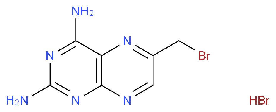 6-(bromomethyl)pteridine-2,4-diamine hydrobromide_分子结构_CAS_52853-40-4