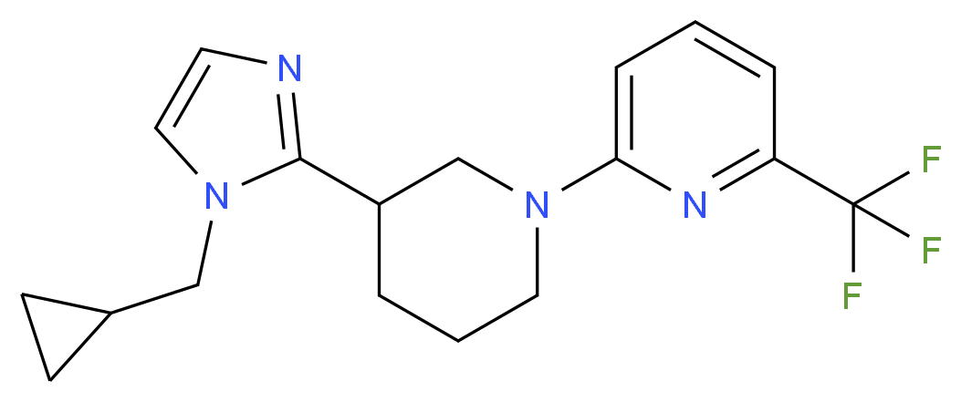 2-{3-[1-(cyclopropylmethyl)-1H-imidazol-2-yl]-1-piperidinyl}-6-(trifluoromethyl)pyridine_分子结构_CAS_)