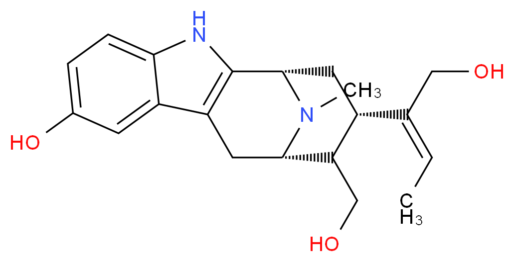 (1S,12S,14S)-14-[(2E)-1-hydroxybut-2-en-2-yl]-13-(hydroxymethyl)-16-methyl-3,16-diazatetracyclo[10.3.1.0<sup>2</sup>,<sup>1</sup><sup>0</sup>.0<sup>4</sup>,<sup>9</sup>]hexadeca-2(10),4,6,8-tetraen-7-ol_分子结构_CAS_1422506-49-7