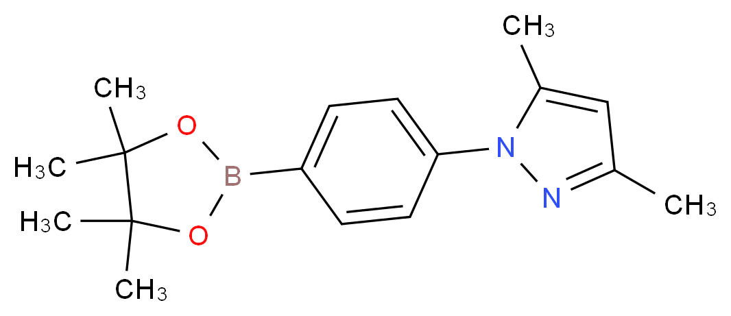 4-(3,5-Dimethyl-1H-pyrazol-1-yl)benzeneboronic acid, pinacol ester 97%_分子结构_CAS_937796-06-0)