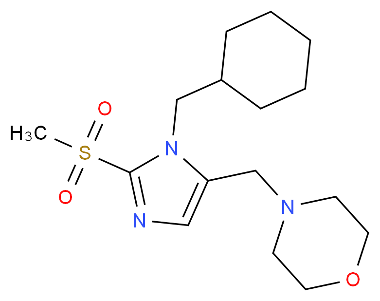 4-{[1-(cyclohexylmethyl)-2-(methylsulfonyl)-1H-imidazol-5-yl]methyl}morpholine_分子结构_CAS_)