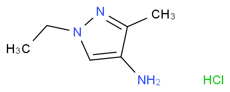 1-ethyl-3-methyl-1H-pyrazol-4-amine hydrochloride_分子结构_CAS_1197230-21-9