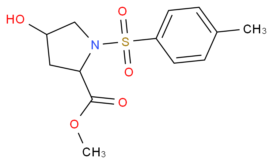 Methyl 4-hydroxy-1-tosylpyrrolidine-2-carboxylate_分子结构_CAS_16257-57-1)