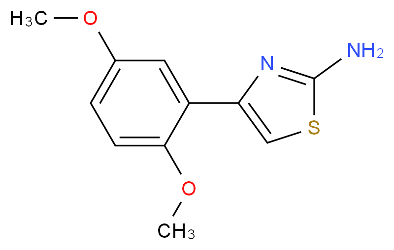 4-(2,5-Dimethoxy-phenyl)-thiazol-2-ylamine_分子结构_CAS_74605-12-2)