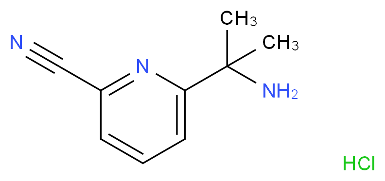 6-(2-aminopropan-2-yl)pyridine-2-carbonitrile hydrochloride_分子结构_CAS_1192356-22-1