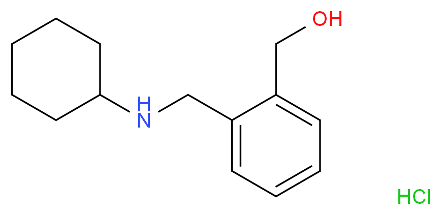 (2-Cyclohexylaminomethyl-phenyl)-methanol hydrochloride_分子结构_CAS_436099-68-2)