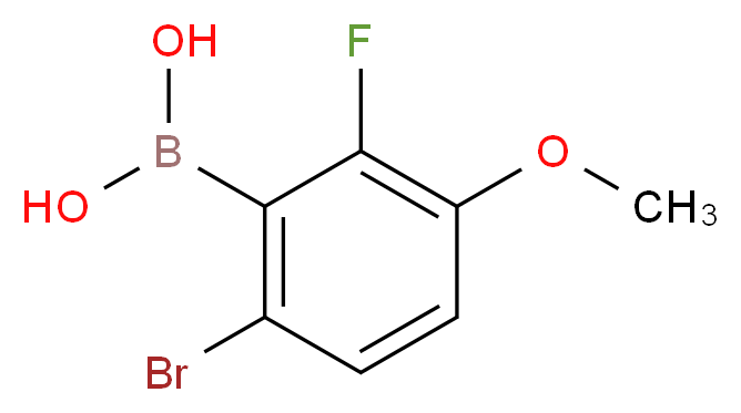 (6-bromo-2-fluoro-3-methoxyphenyl)boronic acid_分子结构_CAS_871126-17-9