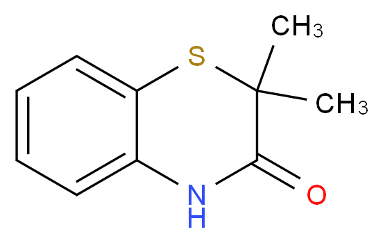 2,2-dimethyl-3,4-dihydro-2H-1,4-benzothiazin-3-one_分子结构_CAS_90921-53-2