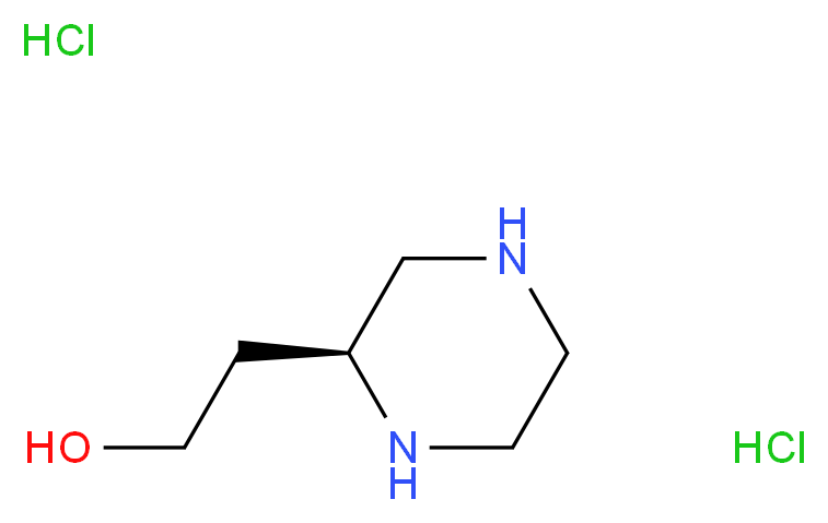 (S)-2-(Piperazin-2-yl)ethanol dihydrochloride_分子结构_CAS_1246651-15-9)