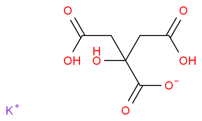 potassium 3-carboxy-2-(carboxymethyl)-2-hydroxypropanoate_分子结构_CAS_866-83-1