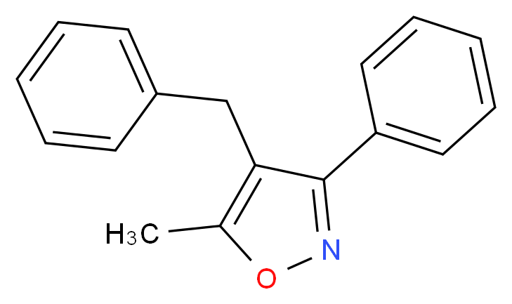 3-Phenyl-4-benzyl-5-methylisoxazole_分子结构_CAS_139395-94-1)