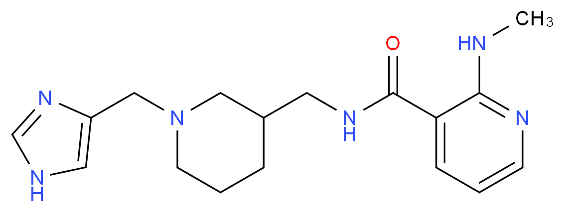 N-{[1-(1H-imidazol-4-ylmethyl)piperidin-3-yl]methyl}-2-(methylamino)nicotinamide_分子结构_CAS_)