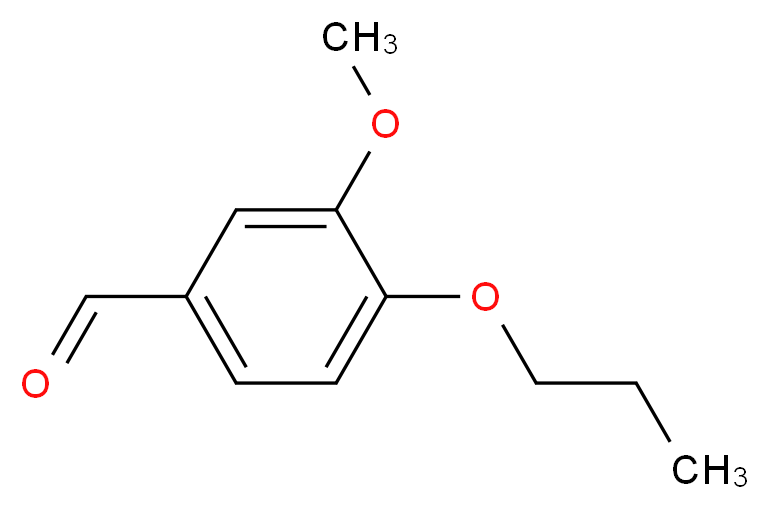 3-甲氧基-4-丙氧基苯甲醛_分子结构_CAS_57695-98-4)