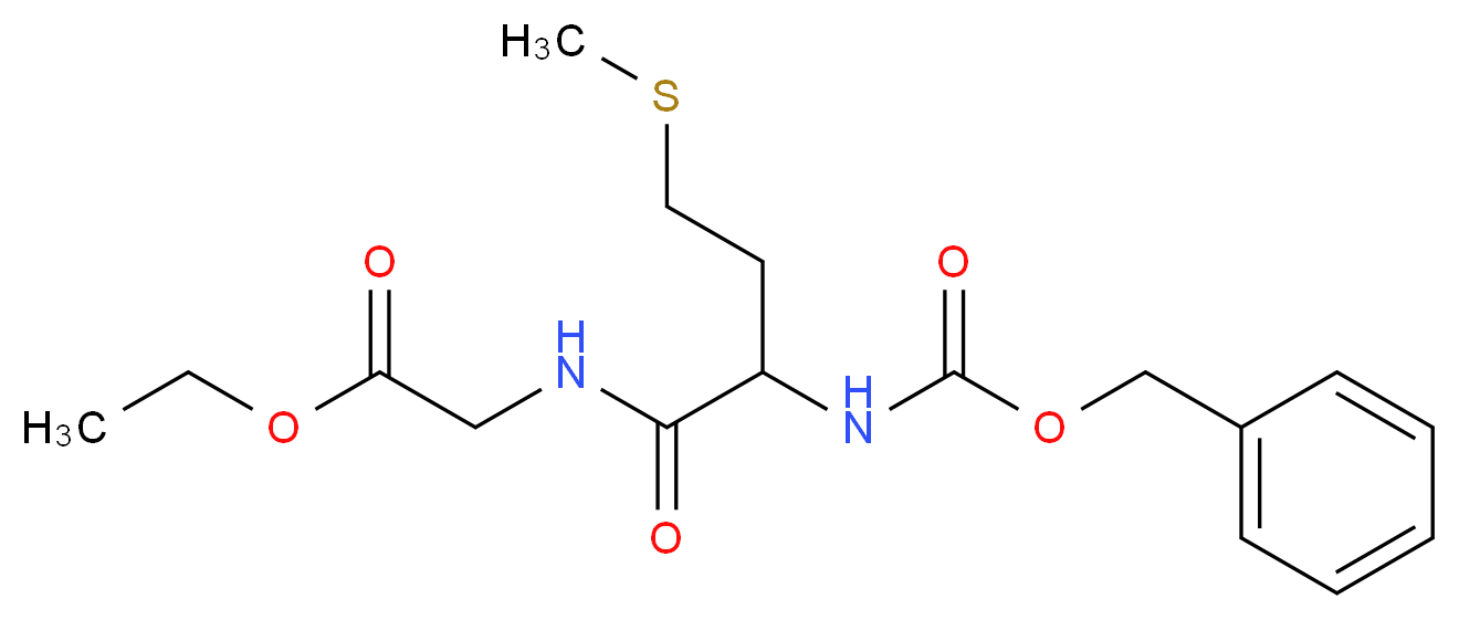 ethyl 2-(2-{[(benzyloxy)carbonyl]amino}-4-(methylsulfanyl)butanamido)acetate_分子结构_CAS_27482-82-2