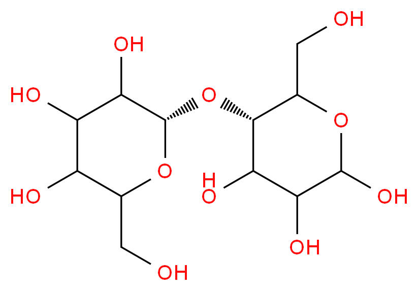 (5S)-6-(hydroxymethyl)-5-{[(2S)-3,4,5-trihydroxy-6-(hydroxymethyl)oxan-2-yl]oxy}oxane-2,3,4-triol_分子结构_CAS_9004-34-6