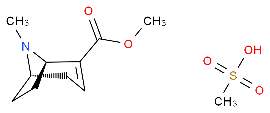 methanesulfonic acid methyl (1R,5S)-8-methyl-8-azabicyclo[3.2.1]oct-2-ene-2-carboxylate_分子结构_CAS_43021-26-7