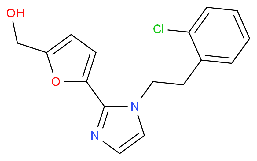 (5-{1-[2-(2-chlorophenyl)ethyl]-1H-imidazol-2-yl}-2-furyl)methanol_分子结构_CAS_)