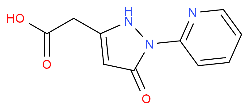 2-[5-oxo-1-(pyridin-2-yl)-2,5-dihydro-1H-pyrazol-3-yl]acetic acid_分子结构_CAS_37959-19-6