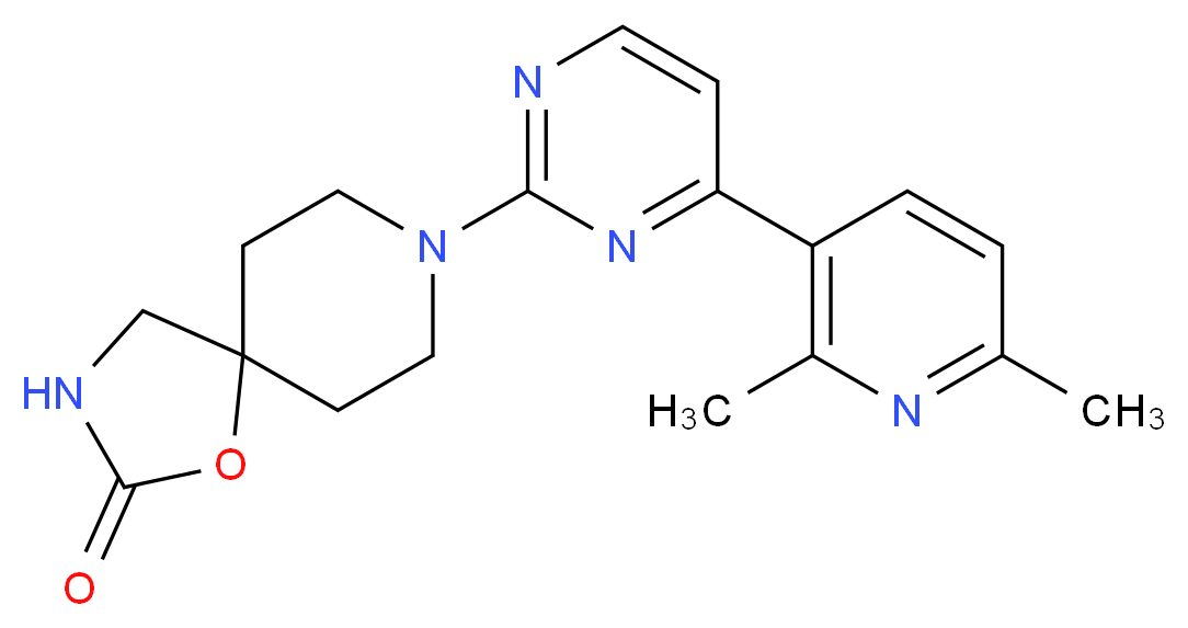 8-[4-(2,6-dimethylpyridin-3-yl)pyrimidin-2-yl]-1-oxa-3,8-diazaspiro[4.5]decan-2-one_分子结构_CAS_)