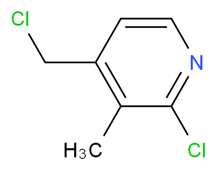 2-chloro-4-(chloromethyl)-3-methylpyridine_分子结构_CAS_1211588-98-5