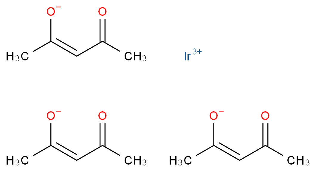 iridium(3+) ion tris((2Z)-4-oxopent-2-en-2-olate)_分子结构_CAS_15635-87-7