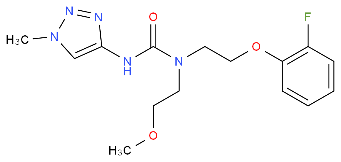 N-[2-(2-fluorophenoxy)ethyl]-N-(2-methoxyethyl)-N'-(1-methyl-1H-1,2,3-triazol-4-yl)urea_分子结构_CAS_)