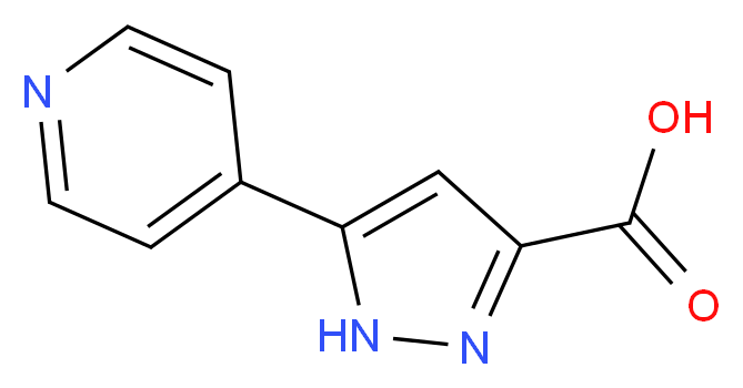 5-(pyridin-4-yl)-1H-pyrazole-3-carboxylic acid_分子结构_CAS_197775-45-4