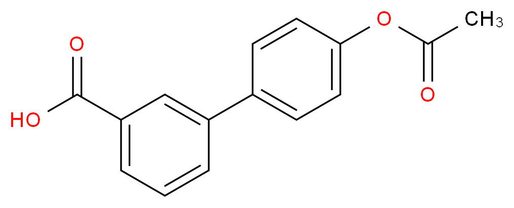 3-[4-(acetyloxy)phenyl]benzoic acid_分子结构_CAS_300675-38-1