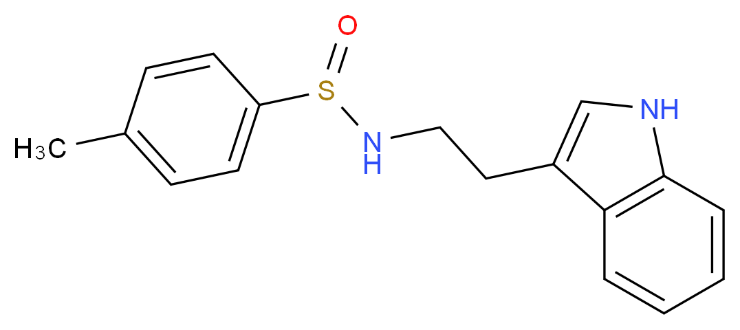 (S)-N-[2-(1H-indol-3-yl)ethyl]-4-methylbenzene-1-sulfinamide_分子结构_CAS_288159-11-5