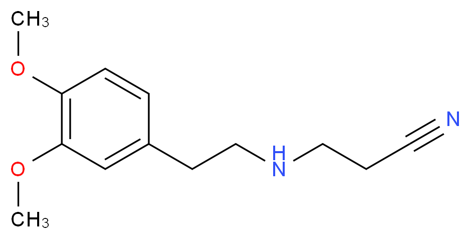 3-{[2-(3,4-dimethoxyphenyl)ethyl]amino}propanenitrile_分子结构_CAS_55982-97-3