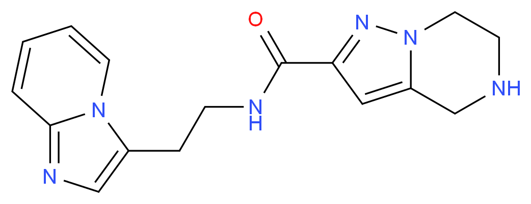 N-(2-imidazo[1,2-a]pyridin-3-ylethyl)-4,5,6,7-tetrahydropyrazolo[1,5-a]pyrazine-2-carboxamide_分子结构_CAS_)