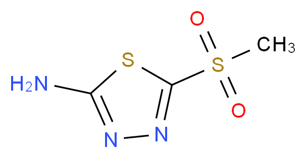 5-(methylsulfonyl)-1,3,4-thiadiazol-2-amine_分子结构_CAS_36033-66-6)