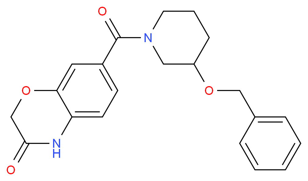 7-{[3-(benzyloxy)piperidin-1-yl]carbonyl}-2H-1,4-benzoxazin-3(4H)-one_分子结构_CAS_)