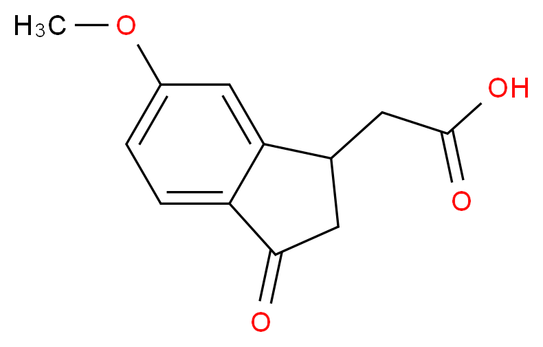 2-(6-methoxy-3-oxo-2,3-dihydro-1H-inden-1-yl)acetic acid_分子结构_CAS_24467-92-3