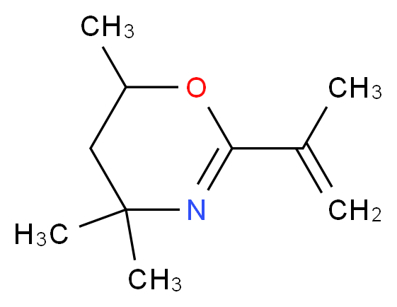 4,4,6-trimethyl-2-(prop-1-en-2-yl)-5,6-dihydro-4H-1,3-oxazine_分子结构_CAS_39575-65-0