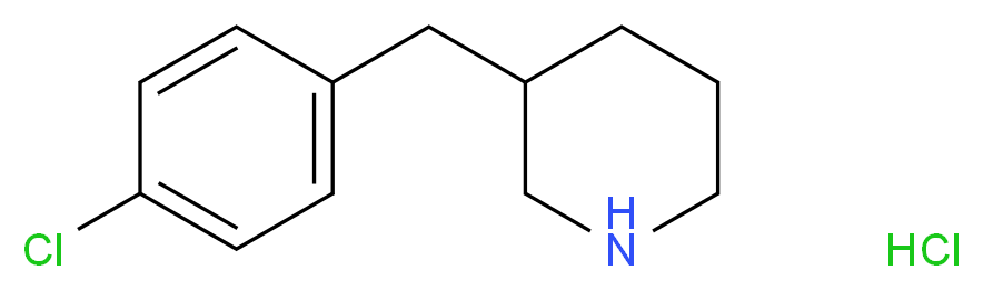 3-[(4-chlorophenyl)methyl]piperidine hydrochloride_分子结构_CAS_)