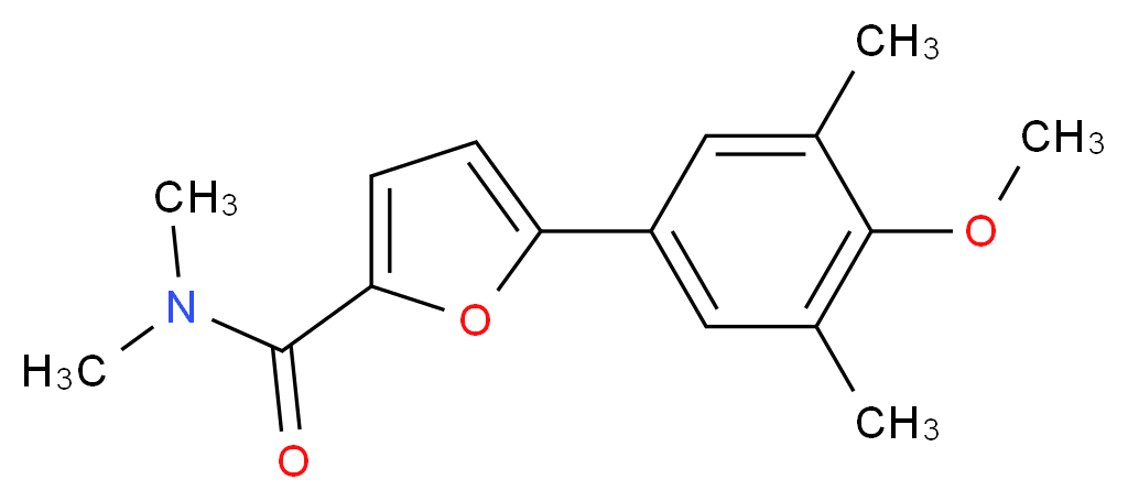 5-(4-methoxy-3,5-dimethylphenyl)-N,N-dimethyl-2-furamide_分子结构_CAS_)