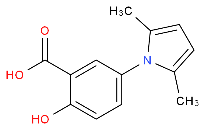 5-(2,5-dimethyl-1H-pyrrol-1-yl)-2-hydroxybenzoic acid_分子结构_CAS_313701-92-7