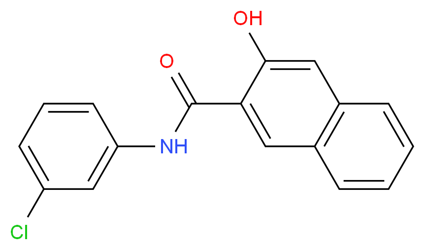 2-HYDROXY-3-NAPHTHOYL-M-CHLOROANILIDE_分子结构_CAS_5442-40-0)