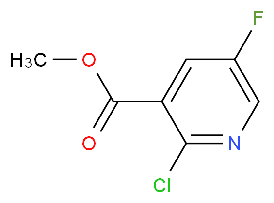 methyl 2-chloro-5-fluoropyridine-3-carboxylate_分子结构_CAS_847729-27-5