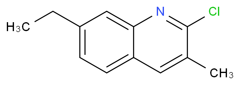 2-CHLORO-7-ETHYL-3-METHYLQUINOLINE_分子结构_CAS_108097-03-6)